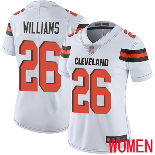 Cleveland Browns Greedy Williams Women White Limited Jersey #26 NFL Football Road Vapor Untouchable->women nfl jersey->Women Jersey
